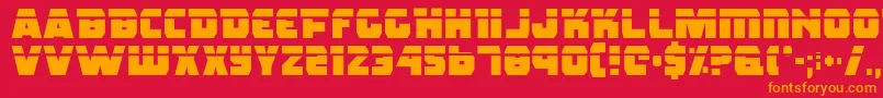 Rogue Hero Laser Font – Orange Fonts on Red Background