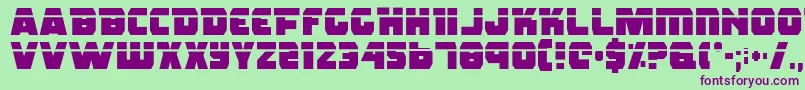 Rogue Hero Laser Font – Purple Fonts on Green Background