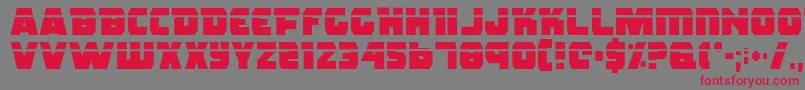 Rogue Hero Laser-Schriftart – Rote Schriften auf grauem Hintergrund