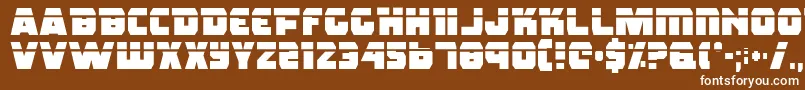 Rogue Hero Laser Font – White Fonts on Brown Background