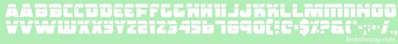 Rogue Hero Laser Font – White Fonts on Green Background