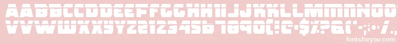 Rogue Hero Laser Font – White Fonts on Pink Background