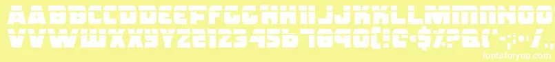 Rogue Hero Laser Font – White Fonts on Yellow Background
