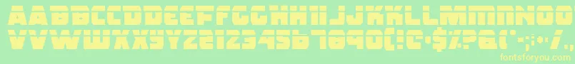 Rogue Hero Laser Font – Yellow Fonts on Green Background