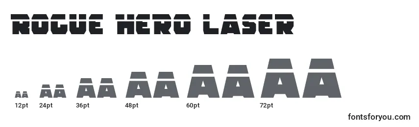 Größen der Schriftart Rogue Hero Laser