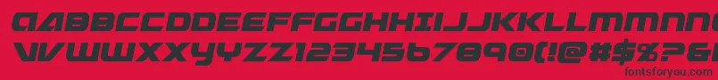 フォントGraymalkincond – 赤い背景に黒い文字