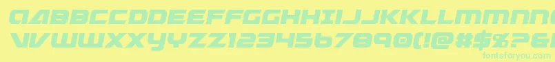 Graymalkincond Font – Green Fonts on Yellow Background