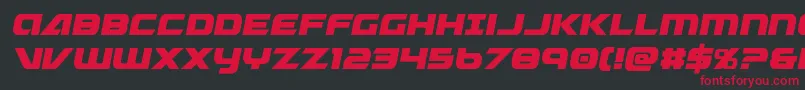 Шрифт Graymalkincond – красные шрифты на чёрном фоне