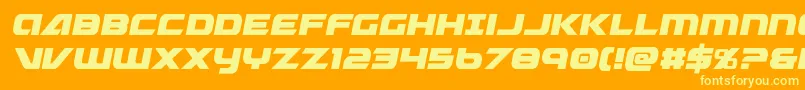 フォントGraymalkincond – オレンジの背景に黄色の文字