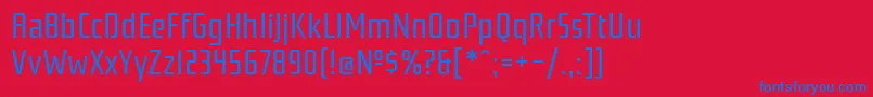 RationaleRegular Font – Blue Fonts on Red Background