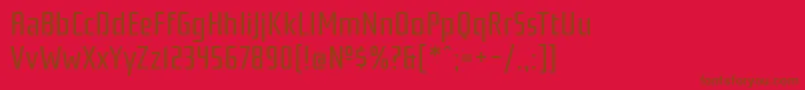 フォントRationaleRegular – 赤い背景に茶色の文字