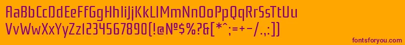 RationaleRegular Font – Purple Fonts on Orange Background