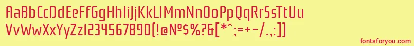 RationaleRegular Font – Red Fonts on Yellow Background