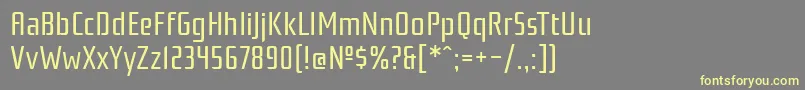 RationaleRegular-fontti – keltaiset fontit harmaalla taustalla