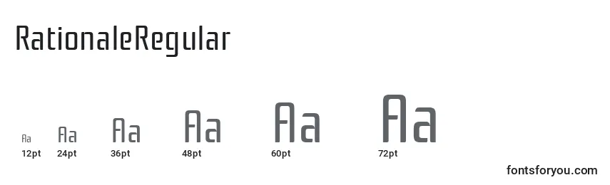 RationaleRegular Font Sizes