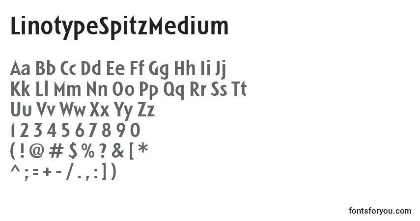Fuente LinotypeSpitzMedium - alfabeto, números, caracteres especiales