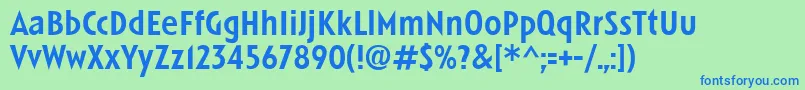 LinotypeSpitzMedium Font – Blue Fonts on Green Background