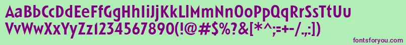 LinotypeSpitzMedium Font – Purple Fonts on Green Background