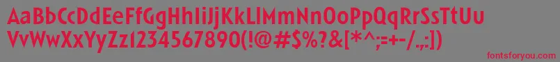 LinotypeSpitzMedium Font – Red Fonts on Gray Background