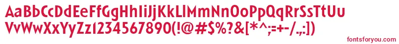 LinotypeSpitzMedium Font – Red Fonts on White Background