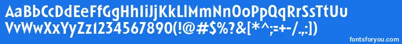 フォントLinotypeSpitzMedium – 青い背景に白い文字