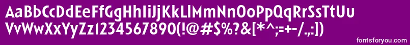 LinotypeSpitzMedium Font – White Fonts on Purple Background
