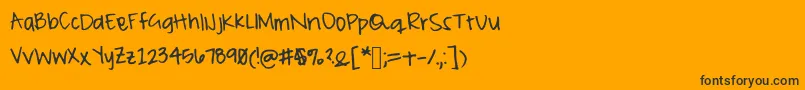 Peameaghan Font – Black Fonts on Orange Background