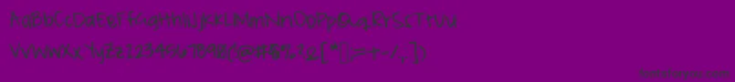フォントPeameaghan – 紫の背景に黒い文字