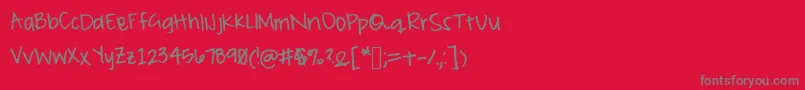Peameaghan Font – Gray Fonts on Red Background