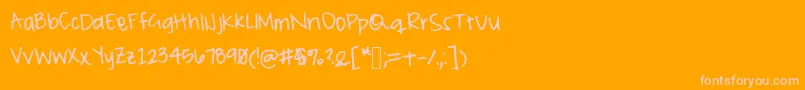 フォントPeameaghan – オレンジの背景にピンクのフォント