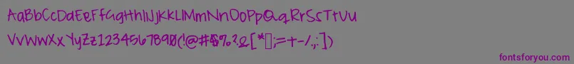 Peameaghan Font – Purple Fonts on Gray Background
