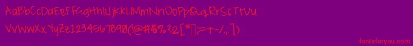 Peameaghan Font – Red Fonts on Purple Background