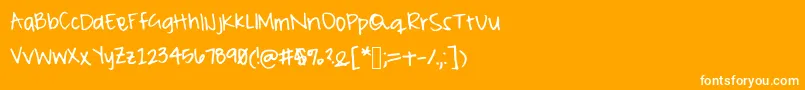 Peameaghan Font – White Fonts on Orange Background