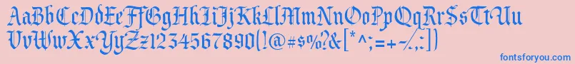 Princevaliant Font – Blue Fonts on Pink Background