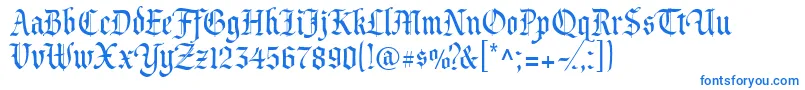 Princevaliant-Schriftart – Blaue Schriften auf weißem Hintergrund