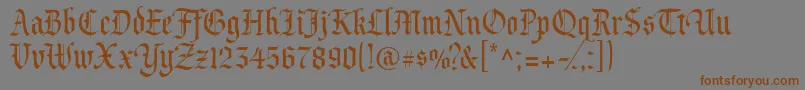 Princevaliant Font – Brown Fonts on Gray Background