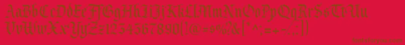 Princevaliant Font – Brown Fonts on Red Background