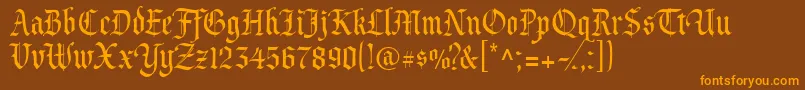 Princevaliant Font – Orange Fonts on Brown Background