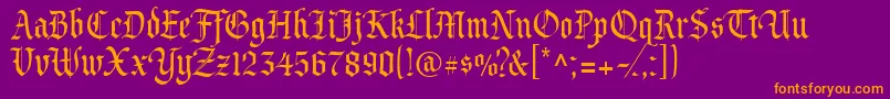 Princevaliant Font – Orange Fonts on Purple Background