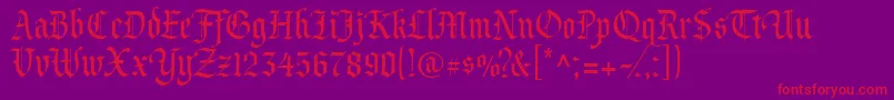 Princevaliant Font – Red Fonts on Purple Background