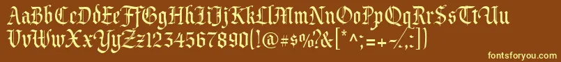 Princevaliant Font – Yellow Fonts on Brown Background