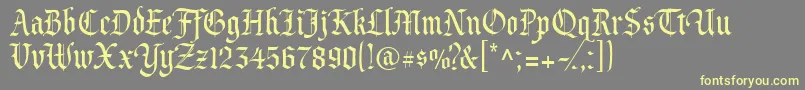 Princevaliant Font – Yellow Fonts on Gray Background