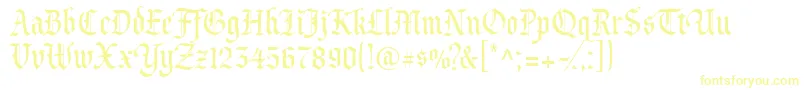 Princevaliant Font – Yellow Fonts on White Background