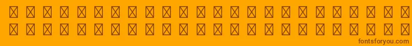 PompeijanaltstdBorders Font – Brown Fonts on Orange Background
