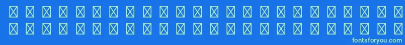 PompeijanaltstdBorders Font – Green Fonts on Blue Background