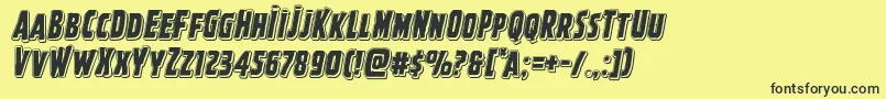 Ghoulishintentpunchital Font – Black Fonts on Yellow Background