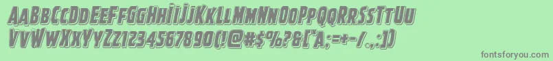 Ghoulishintentpunchital Font – Gray Fonts on Green Background