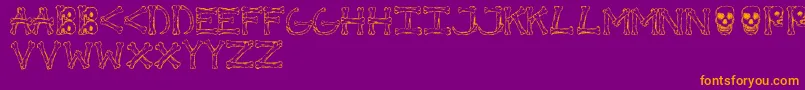 Bonified Font – Orange Fonts on Purple Background