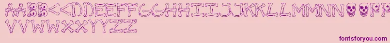 Bonified Font – Purple Fonts on Pink Background