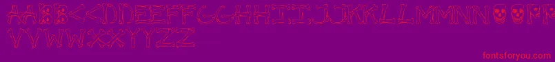 Bonified Font – Red Fonts on Purple Background